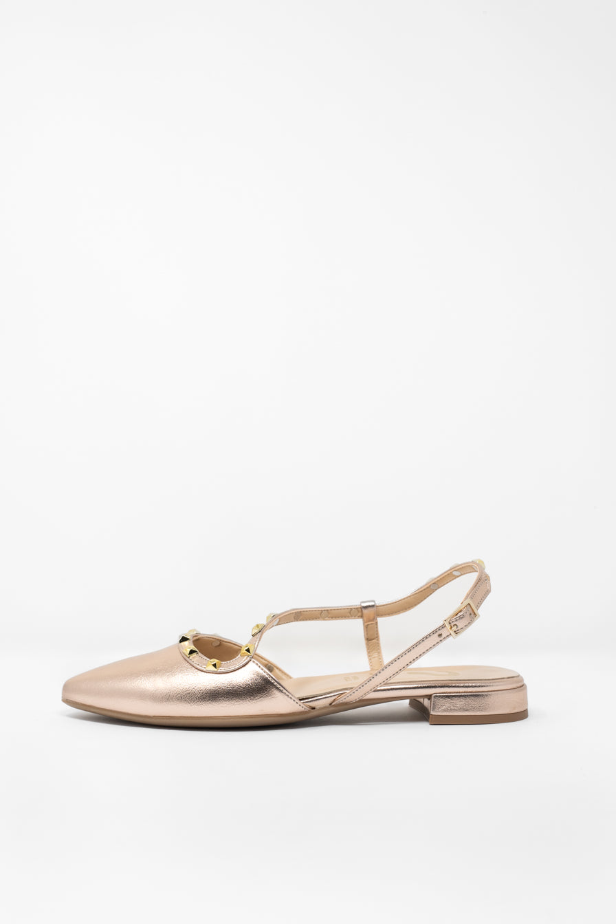 Gold Studs Ankle Strap Women s Spring Slippers with Golden Pins Elegance Defined Price