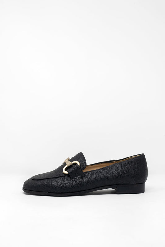 Timeless Classic Black Leather Women's Spring Moccasin